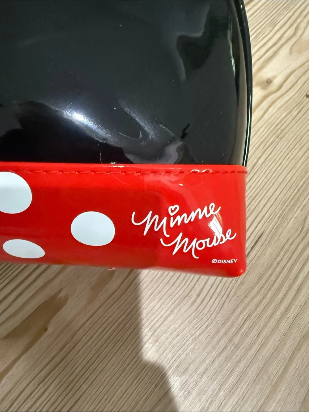 Minnie-Inspired Black & Red Polka Dot Cosmetic Pouch